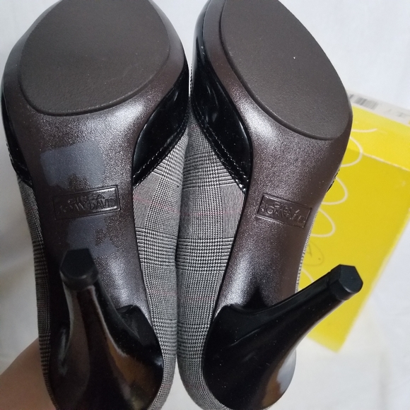 Circa Joan & David Cjcanna Black Plaid Booties Vintage Retro - Picture 5 of 6